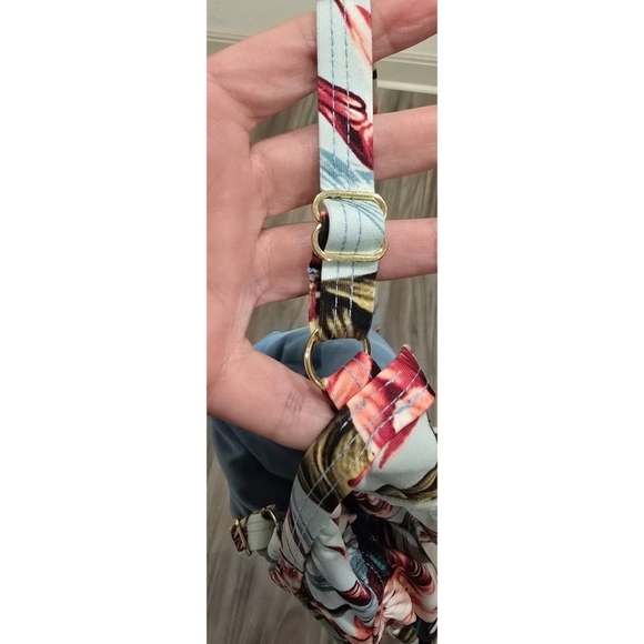 ANTONIO MELANI Floral One Piece Swimsuit - Pink and Green Size 6 - Picture 3 of 8